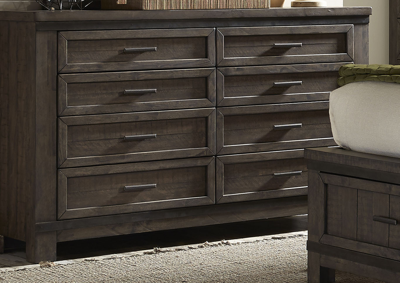Thornwood Distressed Finish 8 Drawer Dresser,Furniture Land