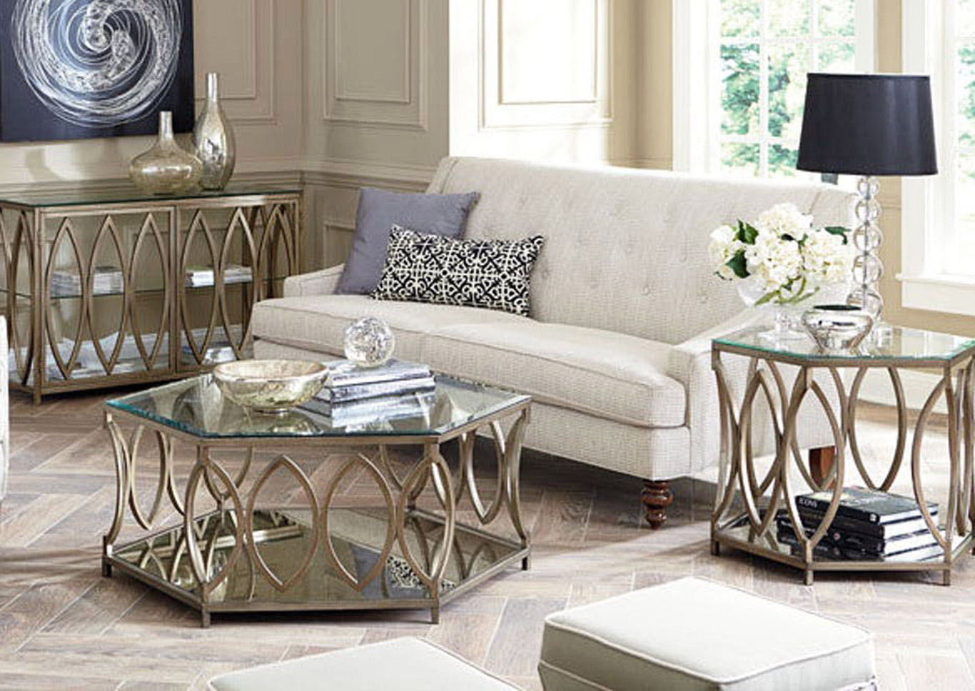 Standard Furniture Living Room Hexagonal Cocktail Table 762572 at FurnitureLand,Furniture Land