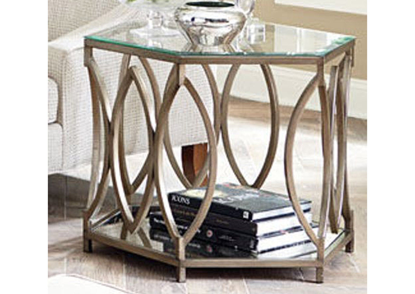 Standard Furniture Living Room Hexagonal End Table 762573 at FurnitureLand,Furniture Land
