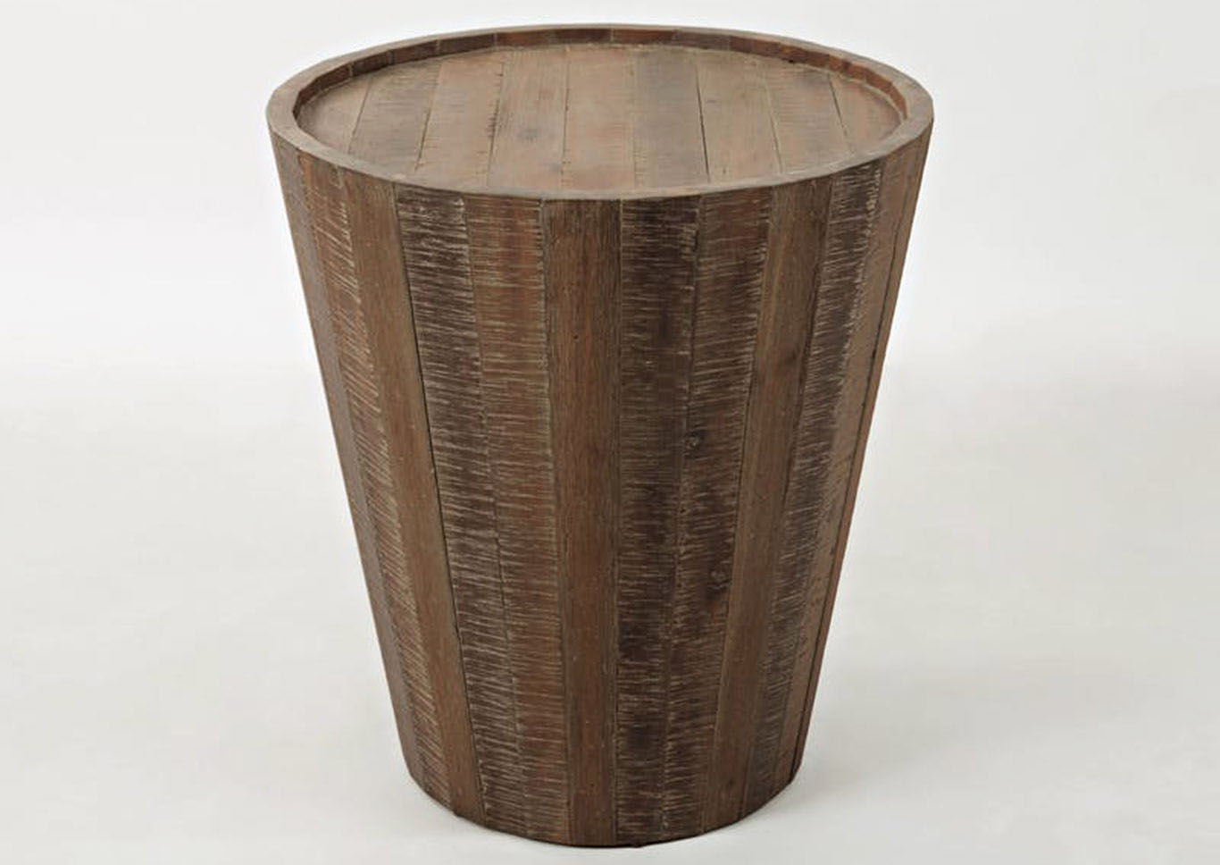 Jofran Living Room Round Drum End Table 767579 at FurnitureLand,Furniture Land