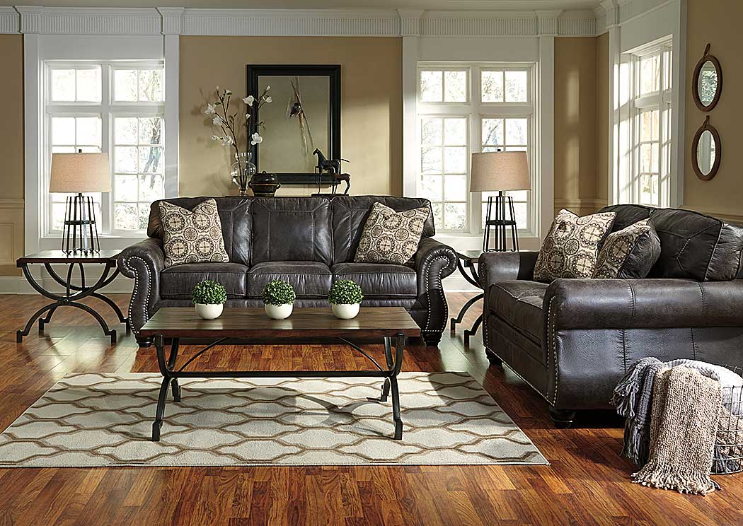 Breville Charcoal Sofa & Loveseat,Furniture Land