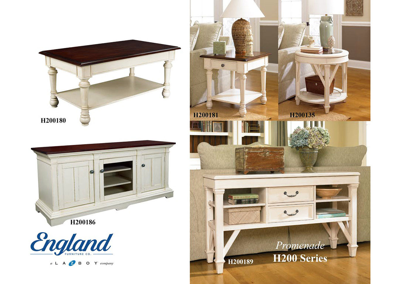 England Living Room Promenade Tables 801593 at FurnitureLand,Furniture Land