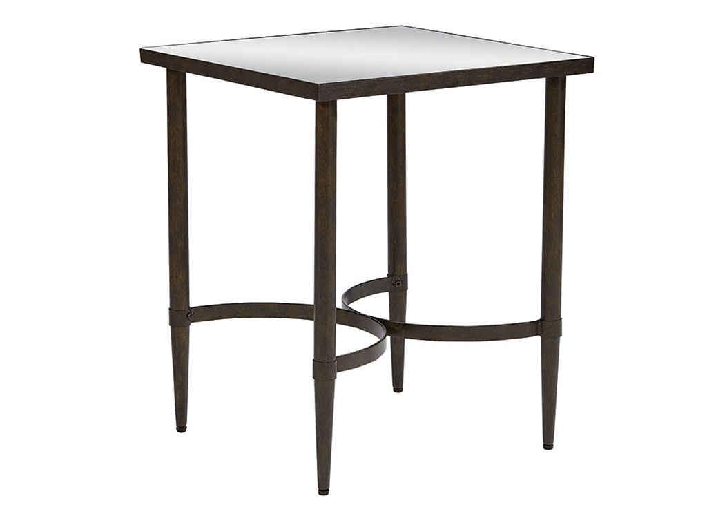 Magnolia Home by Joanna Gaines Bedroom Antique Glass End Table, Blackened Bronze 748558 at FurnitureLand,Furniture Land