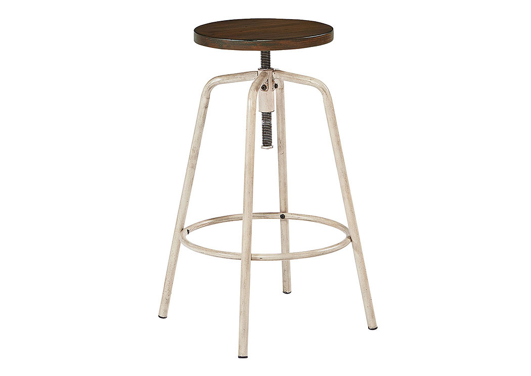 Magnolia Home by Joanna Gaines Dining Room Milk Crate Seat Stool, White Legs 748540 at FurnitureLand,Furniture Land