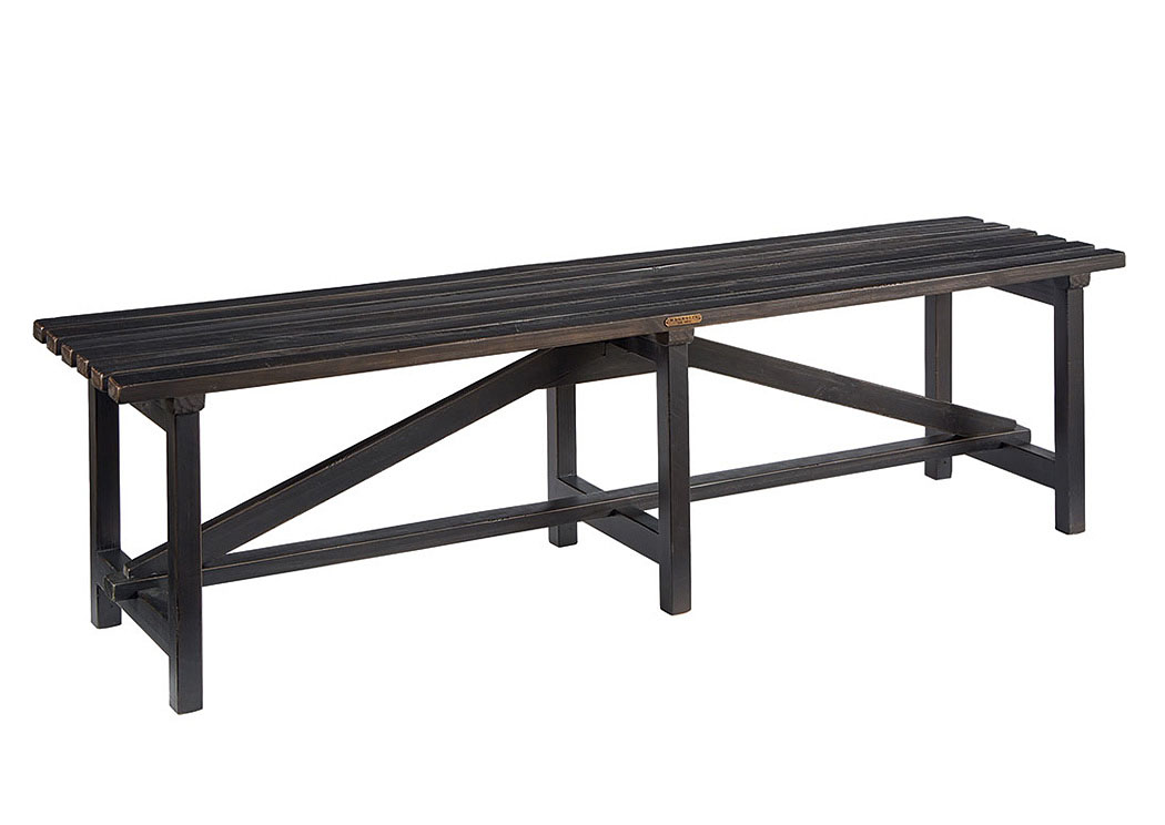 Magnolia Home by Joanna Gaines Living Room Bench, Open Slat 770891 at FurnitureLand,Furniture Land