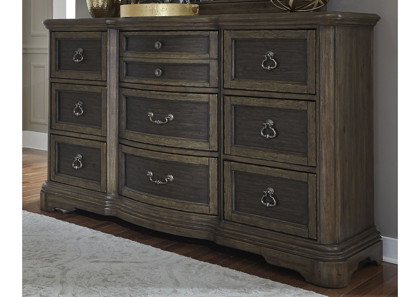 Valley Spring Chestnut 9 Drawer Dresser,Furniture Land