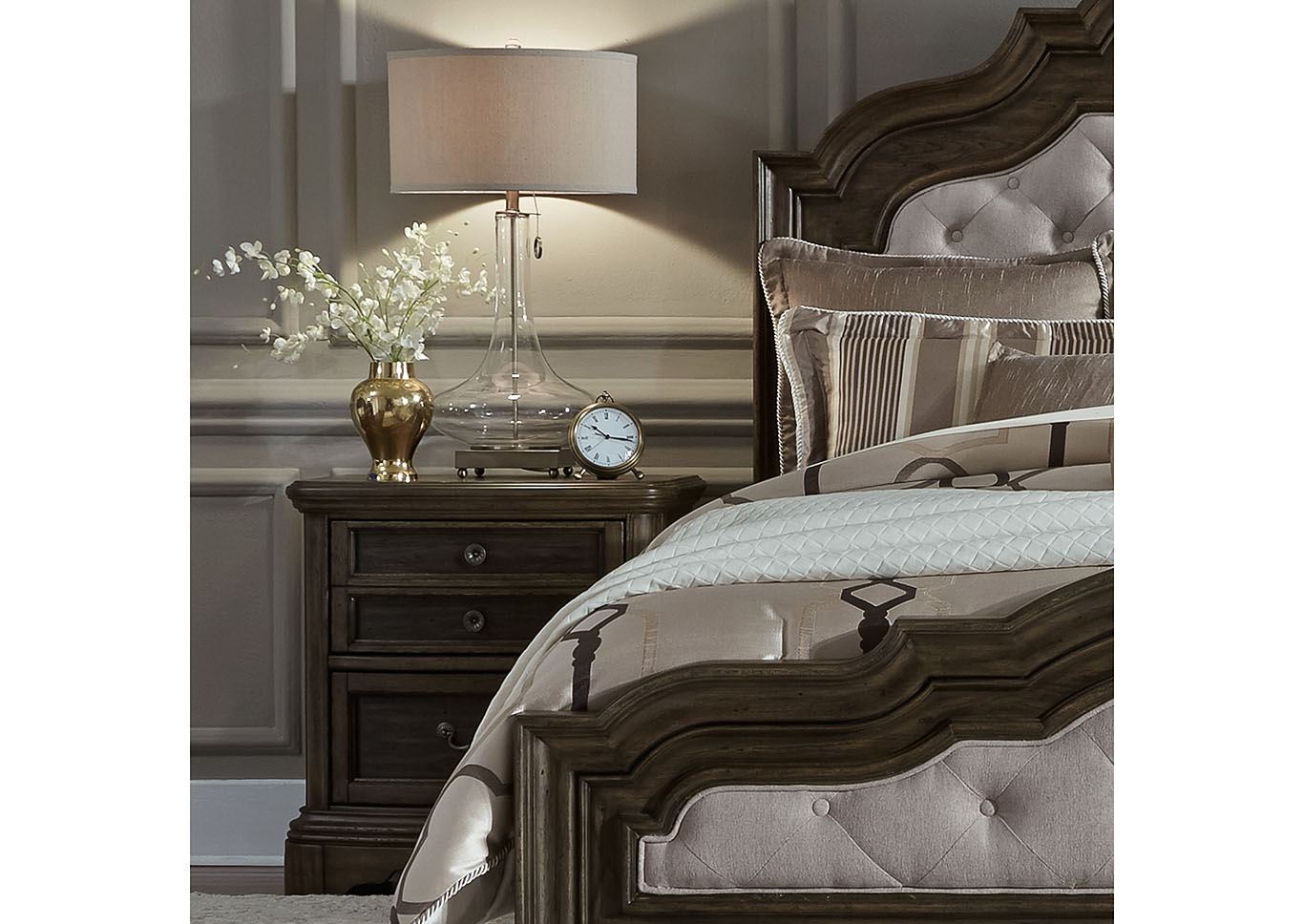 Valley Spring Chestnut 2 Drawer Night Stand,Furniture Land