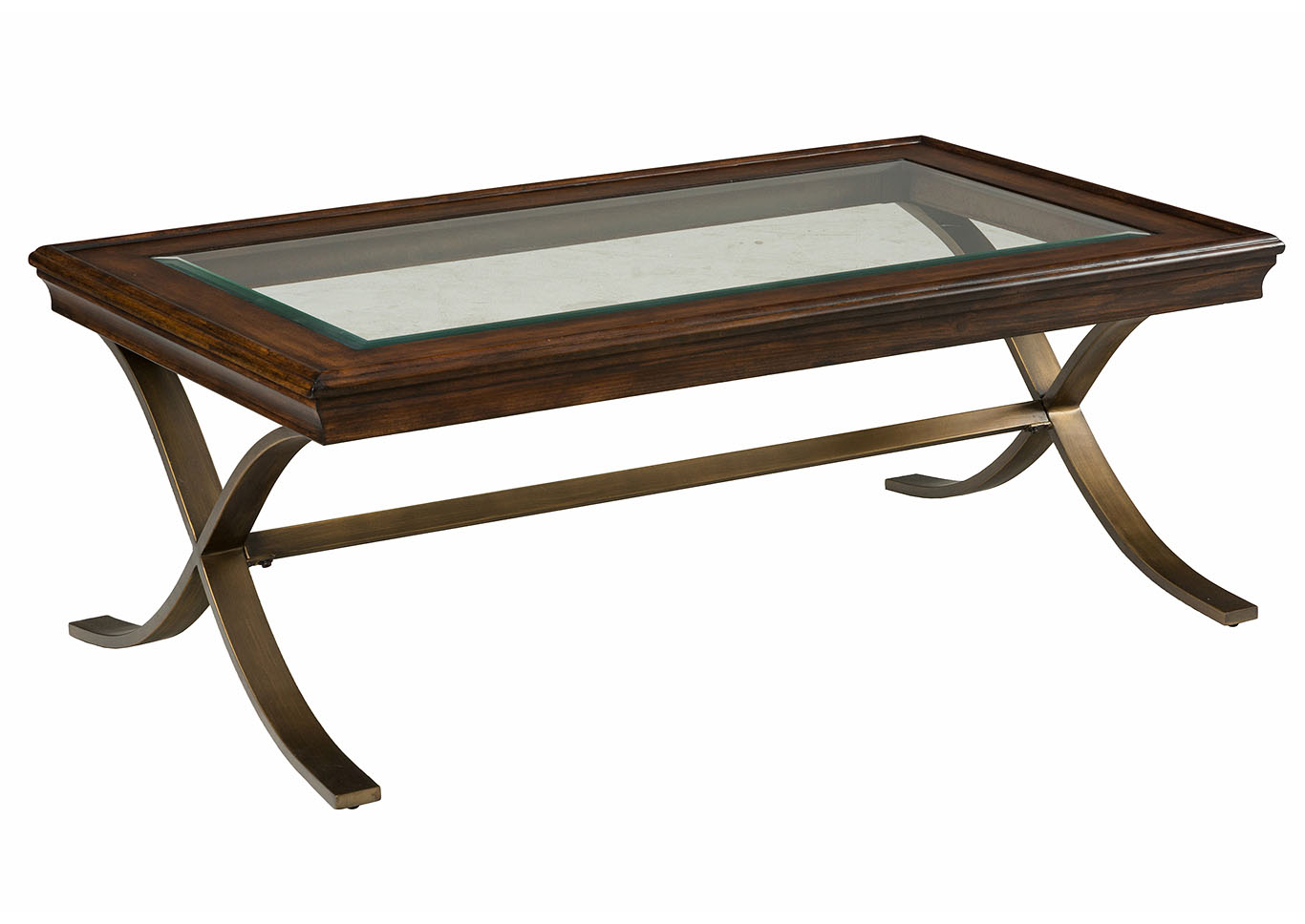 Traditional Glass Top Cocktail Table,Furniture Land