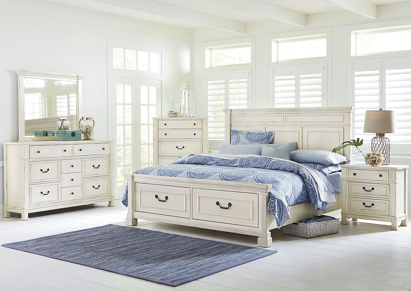 Standard Furniture Chesapeake Bay White 3 Drawer Nightstand,Furniture Land