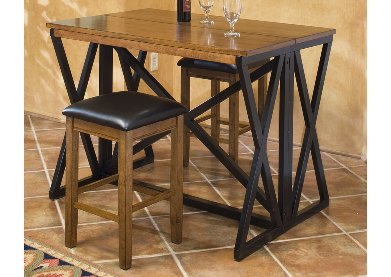 Black & Cider Flip Top Breakfast Bar,Furniture Land