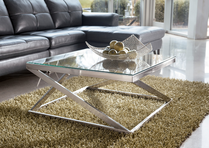 Signature Design by Ashley Living Room Square Cocktail Table 719144 at FurnitureLand,Furniture Land