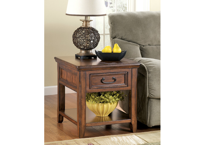 Signature Design by Ashley Living Room Rectangular End Table 834085 at FurnitureLand,Furniture Land