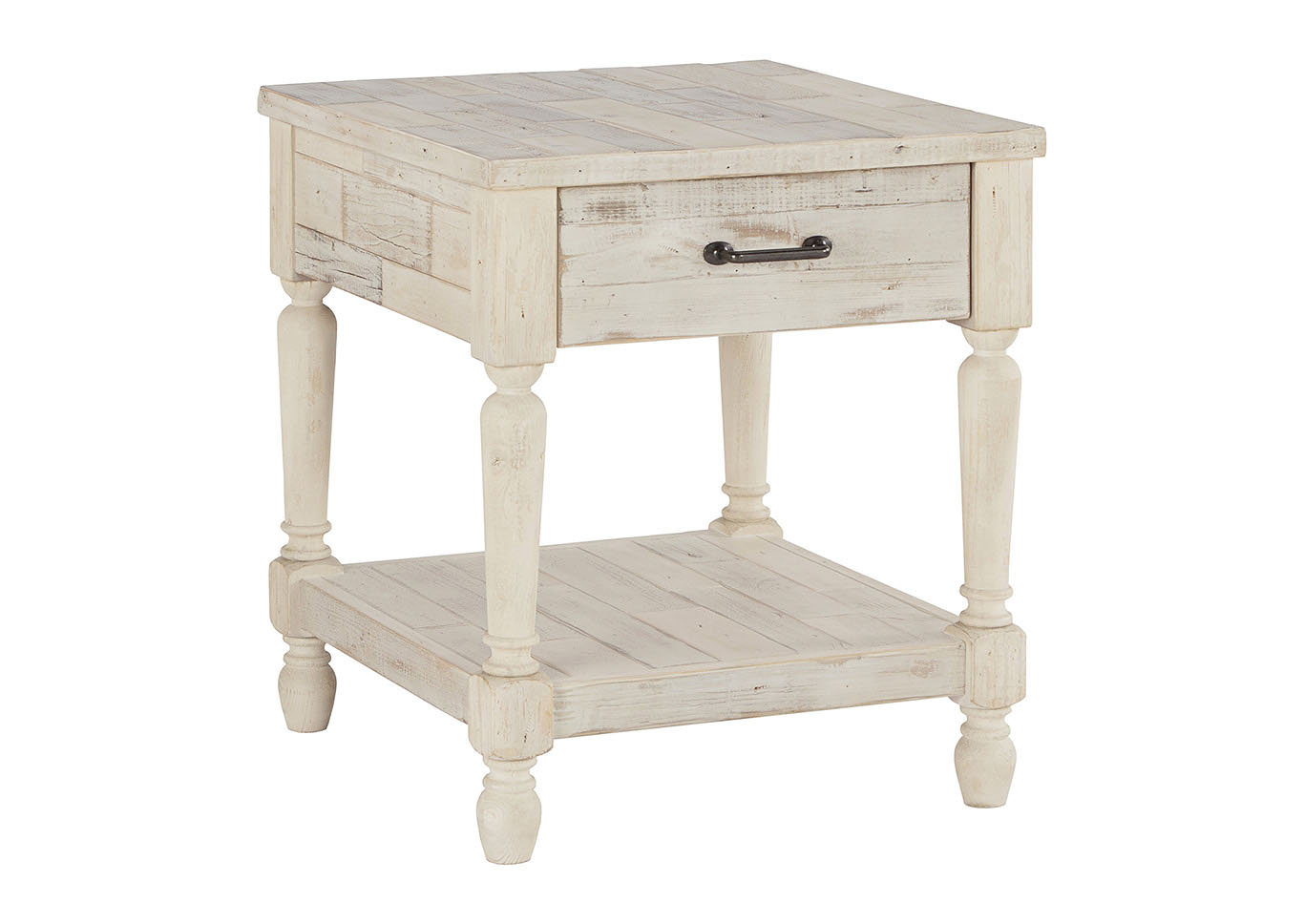 Shawnalore White Wash Rectangular End Table,Furniture Land