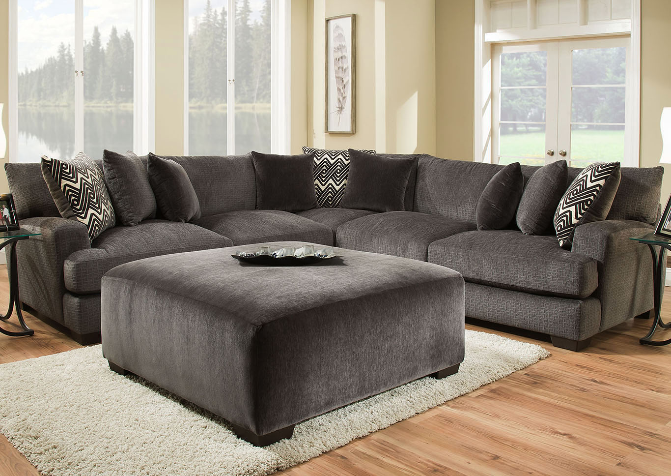 American Furniture Manufacturing Ultimate Smoke 3 Piece Sectional,Furniture Land