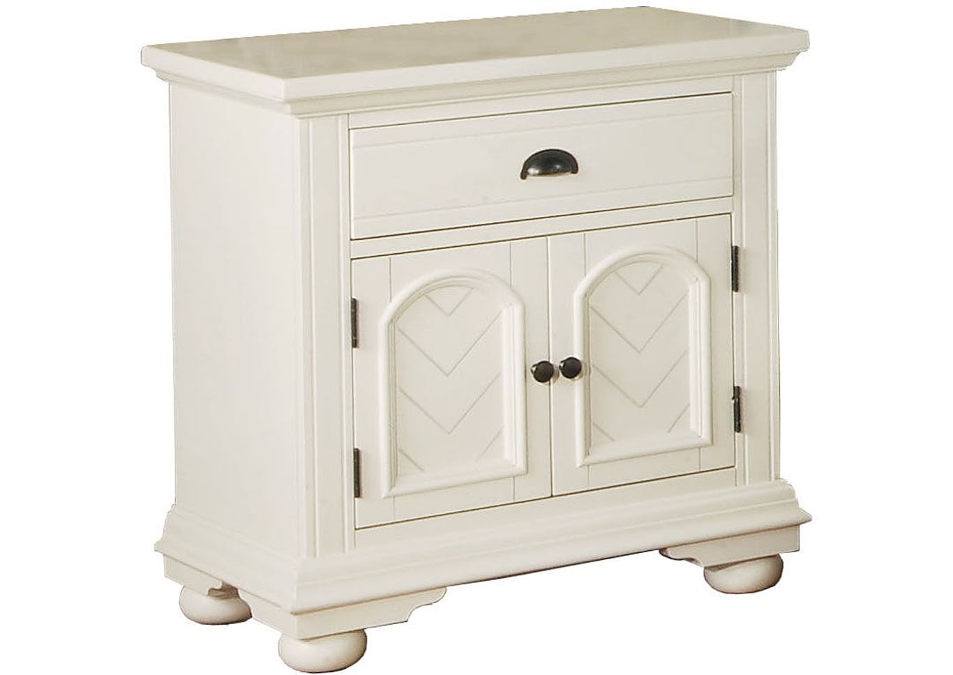 Brook White Night Stand,Furniture Land