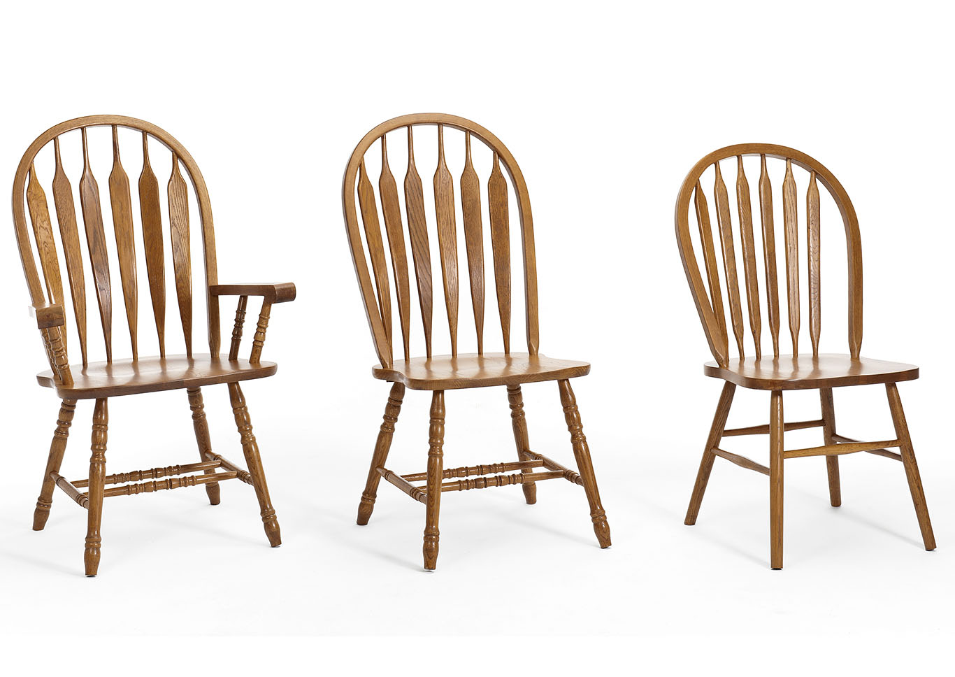 Chestnut Finish Arrow Side Chair,Furniture Land