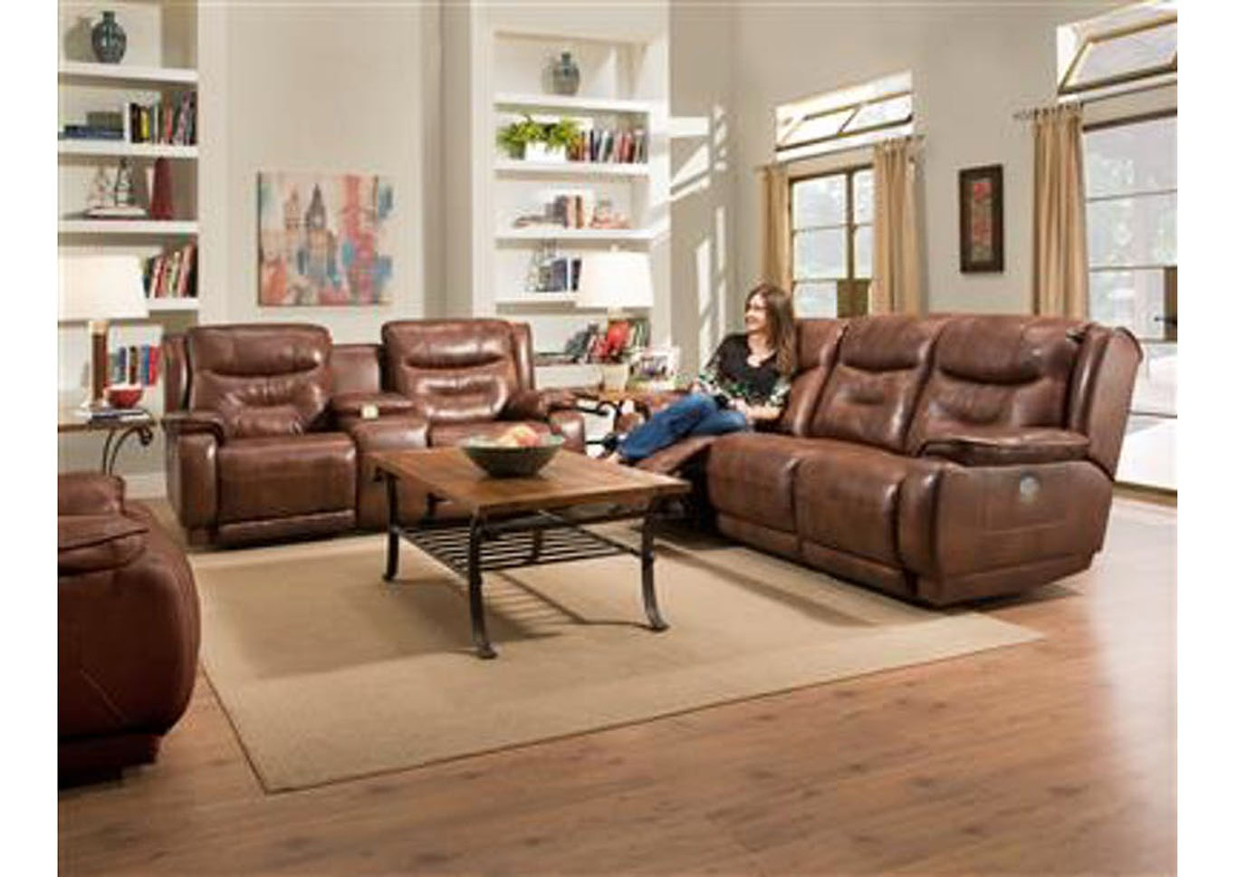 Maximus Power Headrest Loveseat,Furniture Land