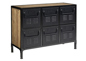 Image for Magnolia Home by Recess Home Storage 6-Drawer Storage Bin, Salvage/Carbon/Zinc Finish 820949 at FurnitureLand