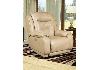 Image for Design 2 Recline Sand Leather Power Headrest Rocker Recliner