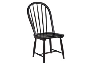 Image for Magnolia Home by Joanna Gaines Dining Room Windsor Chair, Black Finish 748354 at FurnitureLand
