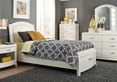 Image for White Twin Storage Bed