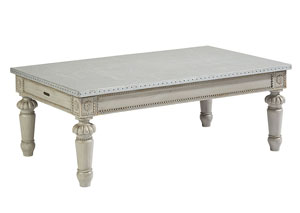 Image for Magnolia Home Living Room Calais Wren Finish Coffee w/Zinc Top 839429 at FurnitureLand