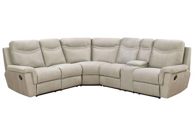 Image for Standard Furniture Boardwalk Stone Leather Reclining Sectional