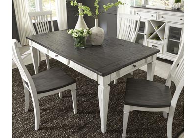 Image for White and Charcoal Rectangular Table