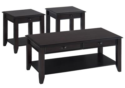 Image for 2 Oak Finish End Tables w/ Oak Finish Cocktail Table