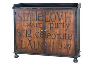 Image for Pulaski Hand Painted Medium Wood Wine Cabinet 634880 at FurnitureLand