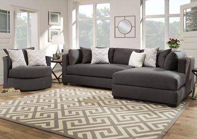 Image for American Furniture Manufacturing Parker Charcoal Swivel Chair