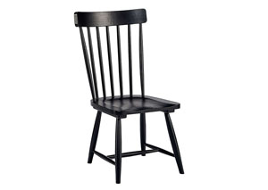 Image for Magnolia Home by Joanna Gaines Dining Room Spindle Back Chair, Jo's Black Finish 748353 at FurnitureLand