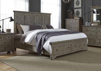 Image for Gravel Finish King Panel Storage Bed