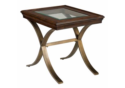 Image for Traditional Glass Top End Table