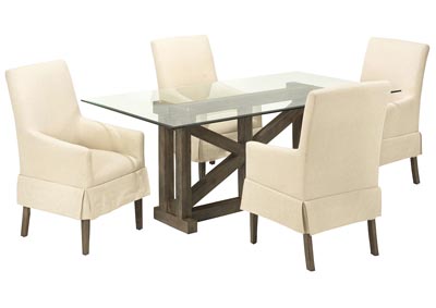 Image for 78" Tempered Glass Table w/ 4 Chairs