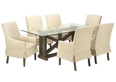 Image for 78" Tempered Glass Table w/ 6 Chairs