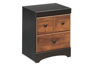 Image for Signature Design by Ashley Bedroom Two Drawer Night Stand 744696 at FurnitureLand