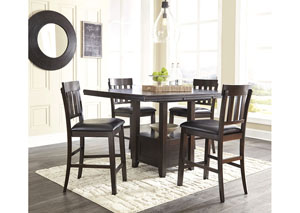 Image for Signature Design by Ashley Dining Room Rectangular Counter Height Table w/ 4 Stools 760826 at FurnitureLand