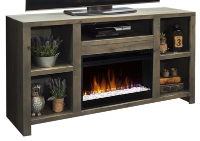 Image for Rustic Barnwood 62" Fireplace Console