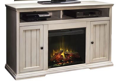 Image for Antique White 59" Fireplace Console