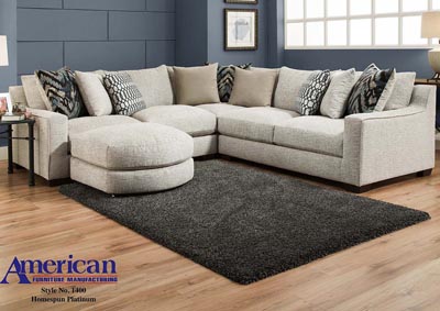 Image for American Furniture Manufacturing Homespun Platinum Sectional