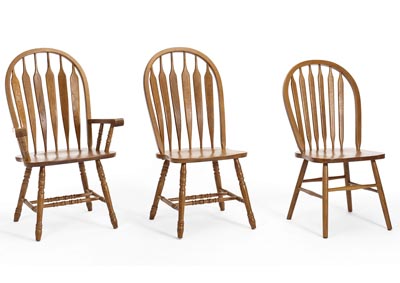 Image for Solid Oak Arrow Arm Chair